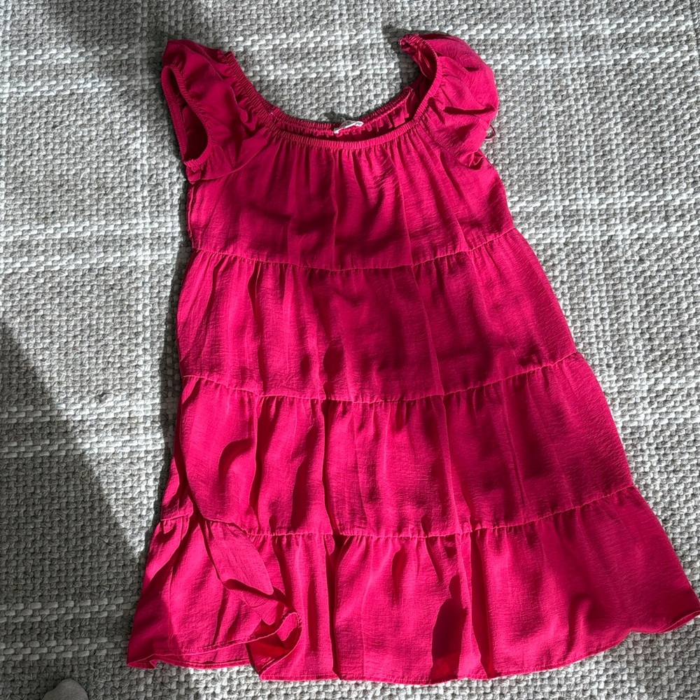 Riley & Rae Pink Ruffled Mini Dress